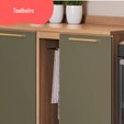 Cozinha Completa de Canto Sálvia 20 Portas 3 Gavetas Freijó/Verde - Telasul