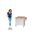 Balcão de Cozinha com Tampo Pimenta 2 Portas Freijó/Branco - Telasul