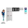 Cozinha de Aço Compacta Mirage New 3 Vidros 3 Peças Branco/Preto - Telasul