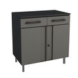 Balcão Multiuso Aço Multibox Cinza/Preto - Telasul