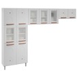 Cozinha de Aço Compacta Mirage New 5 Vidros 3 Peças Branco - Telasul