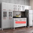 Cozinha de Aço Compacta Mirage New 5 Vidros 3 Peças Branco - Telasul