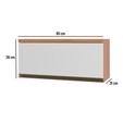 Armário Macadâmia 800mm 1 Porta Basculante Freijó/Branco - Telasul