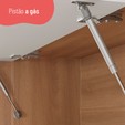 Armário Macadâmia 800mm 1 Porta Basculante Freijó/Branco - Telasul