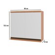 Armário Macadâmia 800mm 2 Portas Freijó/Branco - Telasul