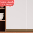 Armário Macadâmia 800mm 2 Portas Freijó/Branco - Telasul