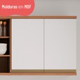 Armário Macadâmia 800mm 2 Portas Freijó/Branco - Telasul