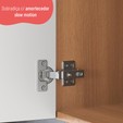 Armário Aéreo Cozinha Macadâmia 1 Porta Freijó/Branco - Telasul
