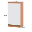 Armário Aéreo Cozinha Macadâmia 1 Porta Freijó/Branco - Telasul