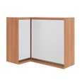 Armário Aéreo Cozinha Canto Macadâmia 2 Portas Freijó/Branco - Thela