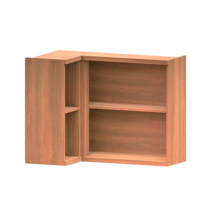 Armário Aéreo Cozinha Canto Macadâmia 2 Portas Freijó/Branco - Thela