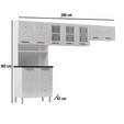 Cozinha de Aço Compacta Mirage 3 Peças Branco - Telasul