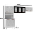 Cozinha de Aço Compacta Mirage 3 Peças Branco/Preto - Telasul