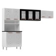 Cozinha de Aço Compacta Mirage 3 Peças Branco/Preto - Telasul
