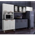 Cozinha de Aço Compacta Mirage 3 Peças Branco/Preto - Telasul