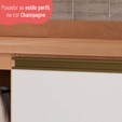 Balcão de Cozinha com Tampo Macadâmia 1 Porta Freijó/Branco - Thela