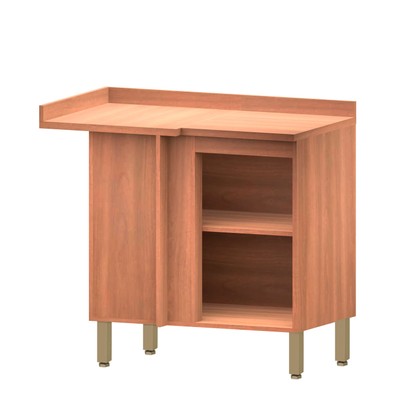 Balcão de Cozinha Macadâmia 1  Porta Freijó/Branco - Thela