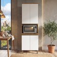 Paneleiro Macadâmia 70cm para Micro 4 Portas Freijó/Branco - Telasul