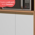 Paneleiro Macadâmia 70cm para Micro 4 Portas Freijó/Branco - Telasul