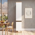 Paneleiro de Cozinha Macadâmia 40cm 2 Portas Freijó/Branco - Telasul