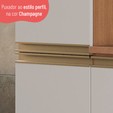 Paneleiro de Cozinha Macadâmia 40cm 2 Portas Freijó/Branco - Telasul