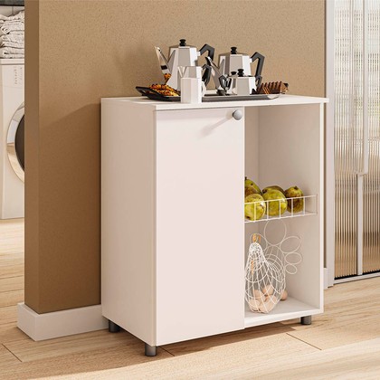 Balcão Fruteira âmbar 1 Porta Branco - Telasul