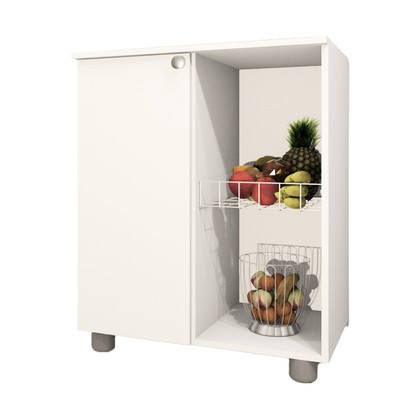Balcão Fruteira âmbar 1 Porta Branco - Telasul