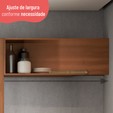 Armário Sálvia 70/105cm com 1 Porta Basculante com Nicho Freijó - Telasul