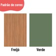 Balcão Sálvia 80cm com Tampo 2 Portas Freijó/Verde - Telasul