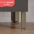Balcão Gabinete Sálvia 120cm com Tampo 2 Portas 3 Gavetas Freijó/Grafite - Telasul