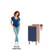 Balcão de Cozinha com Tampo Sálvia 1 Porta Freijó/Azul - Thela