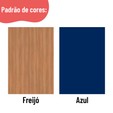 Balcão de Cozinha com Tampo Sálvia 1 Porta Freijó/Azul - Thela