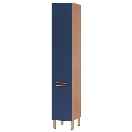 Paneleiro de Cozinha Sálvia 40cm 2 Portas Freijó/Azul - Telasul