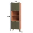Paneleiro Torre Quente Sálvia 70cm para Micro e Forno Freijó/Verde - Telasul