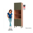 Paneleiro Torre Quente Sálvia 70cm para Micro e Forno Freijó/Verde - Telasul