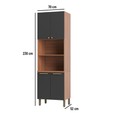 Paneleiro Torre Quente Sálvia 70cm para Micro e Forno Freijó/Grafite - Telasul