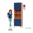 Paneleiro Torre Quente Sálvia 70cm para Micro e Forno Freijó/Azul - Telasul
