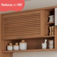 Cozinha Completa Canto Macadâmia 18 Portas 3 Gavetas Freijó/Branco - Thela