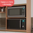 Cozinha Completa Canto Macadâmia 18 Portas 3 Gavetas Freijó/Branco - Thela