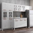 Cozinha Aço Completa Mirage New C/ Balcão P/ Pia Branco - Telasul