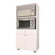 Armário de Cozinha Paneleiro âmbar 2 Portas 1 Gaveta Branco - Telasul