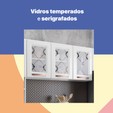 Cozinha Aço Completa Mirage New 3vidros Balcão P/ Pia Branco - Telasul