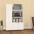 Armário de Cozinha Multiuso âmbar 3 Portas Forno e Micro Branco - Telasul