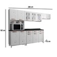 Cozinha de Aço Completa Mirage com Balcão Branco - Telasul