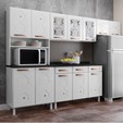 Cozinha de Aço Completa Mirage com Balcão Branco - Telasul