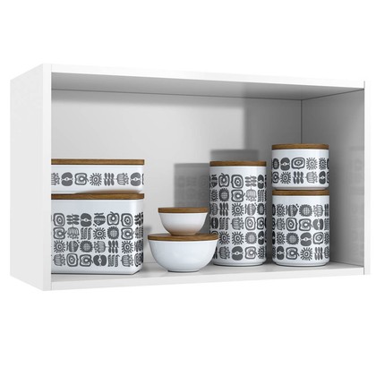 Armário de Cozinha de Aço Aéreo Duplo Telasul Rubi Branco - Telasul