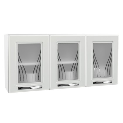 Armário de Cozinha Aéreo Triplo Star New Branco - Telasul
