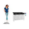 Balcão de Cozinha de Aço Triplo Star New C/ Tampo Branco/Preto - Telasul