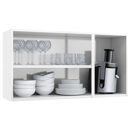 Armário de Cozinha de Aço Aéreo Triplo Rubi Branco/Preto - Telasul