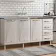 Balcão de Cozinha de Aço Star New S/Tampo P/ Pia Branco - Telasul